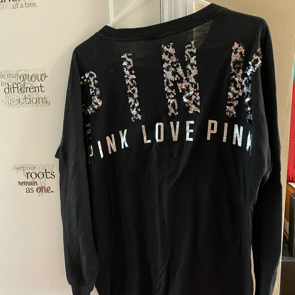 Victoria’s Secret PINK Black Sequin Top